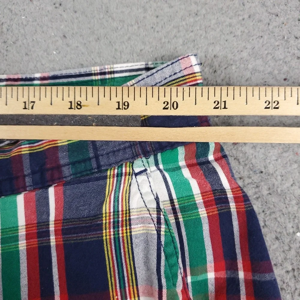 Ralph Lauren Cargo Shorts Mens 42 Blue Red Plaid Outdoors Hiking Camping